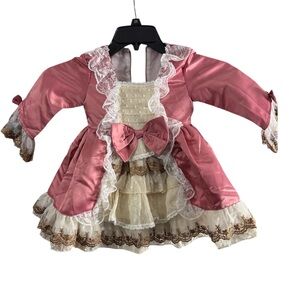 Elegant Pink and Cream Kids Costume